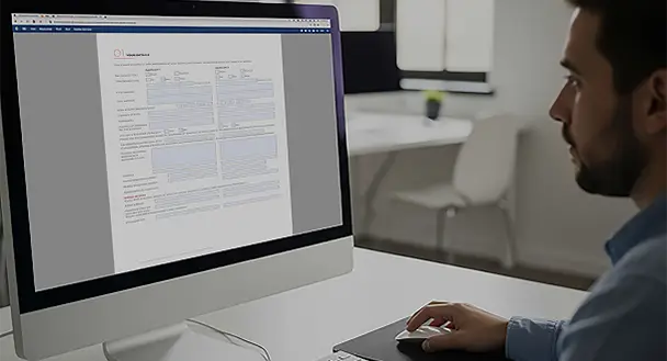 Complete the PDF and rekey to an online application