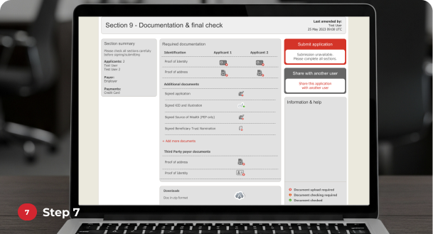 Offline step 7 - Upload all documentation