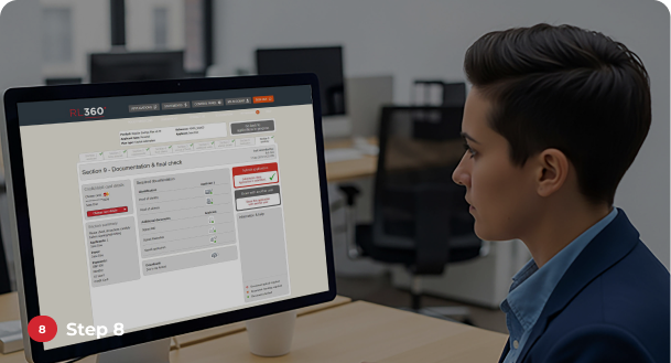 Offline step 8 - Check your application and submit to RL360